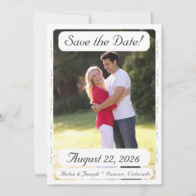 Nuptial Grace Wedding Flat Save The Date Card (Devant)