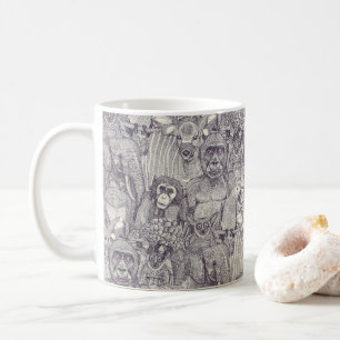 nur afrikanische Dschungeltiere Maulbeeperle Kaffeetasse
