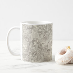 nur afrikanische Dschungeltiere natürliche Perle Kaffeetasse