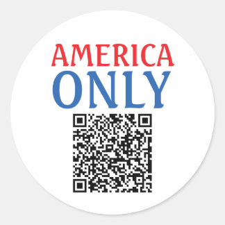 Nur Amerika - Version 02 Runder Aufkleber