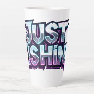 Nur Angeln Neon Glow Lustiges Geschenk für Angler Milchtasse