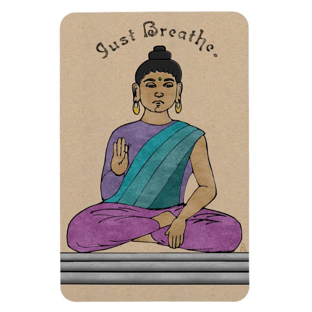 Nur Atmen (flexibler Magnet) Magnet (Vertikal)