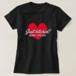 Nur auf Shirt für verheirateten frisch gezapfte Pa<br><div class="desc">Gerade auf Shirt für verheirateten frisch gezapfte Paar getroffen. Fügen Sie Ihr personalisiertes Hochzeitstag hinzu. Coole Hochzeitsgeschenk Idee für Neuvermählte,  vor kurzem verheiratete Braut und Bräutigam jetzt Ehemann und Ehefrau. Auch gut für Flitterwöchler.</div>