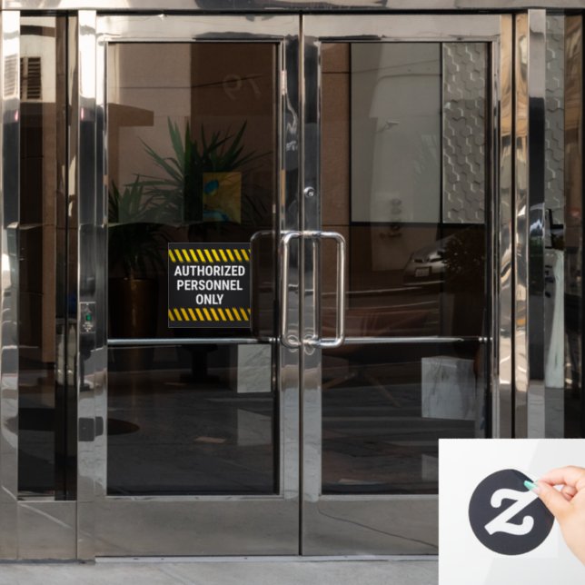 Nur autorisiertes Personal Fensteraufkleber (Büro Tür)