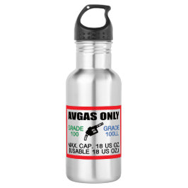 nur AVGAS/100LL Kraftstoff Edelstahlflasche