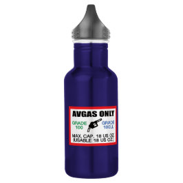 nur AVGAS/100LL Kraftstoff Edelstahlflasche