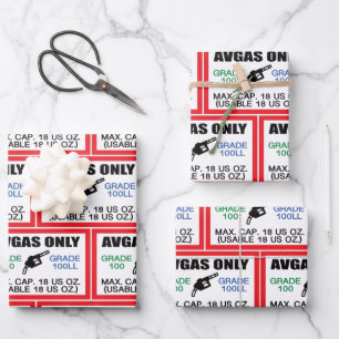 nur AVGAS/100LL Kraftstoff Geschenkpapier Set