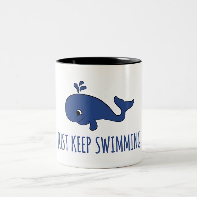 Nur Behalt des Schwimmwals Zweifarbige Tasse (Mittel)