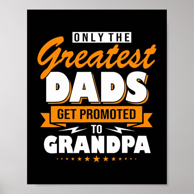 Nur Beste Vater werden zum Großvater T-Shirt beför Poster (Vorne)