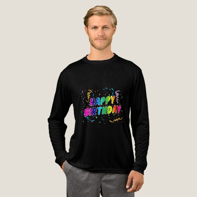 Nur Birthday Vibes Tri-Blend Shirt (Volle Vorderseite)