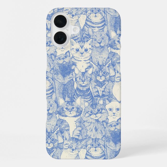 nur blaue Kätzchen iPhone 16 Plus Hülle (Rückseite)