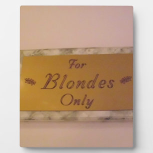 Nur Blondes Fotoplatte