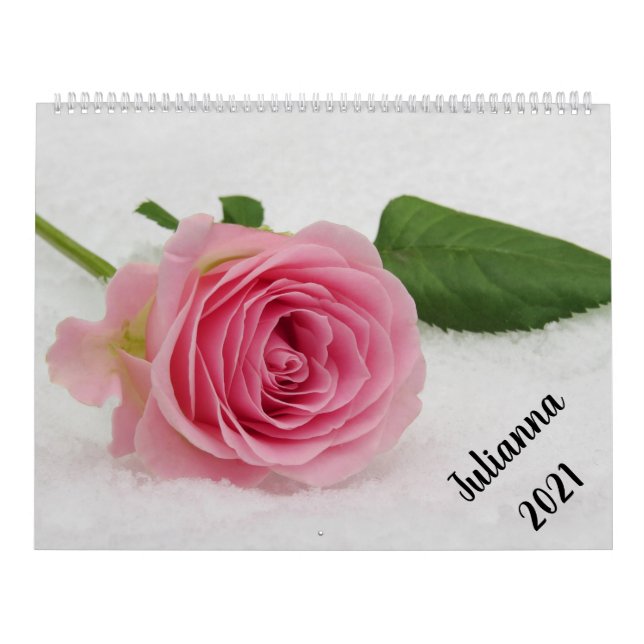 Nur Blume Personalisierter Name & Jahr-Kalender Kalender (Titelbild)