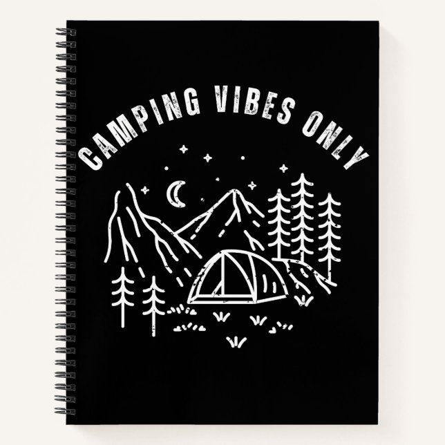 Nur Camping Vibes Notizbuch (Vorderseite)