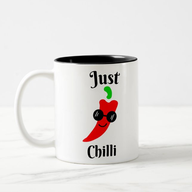 Nur Chili abkühlen Zweifarbige Tasse (Links)