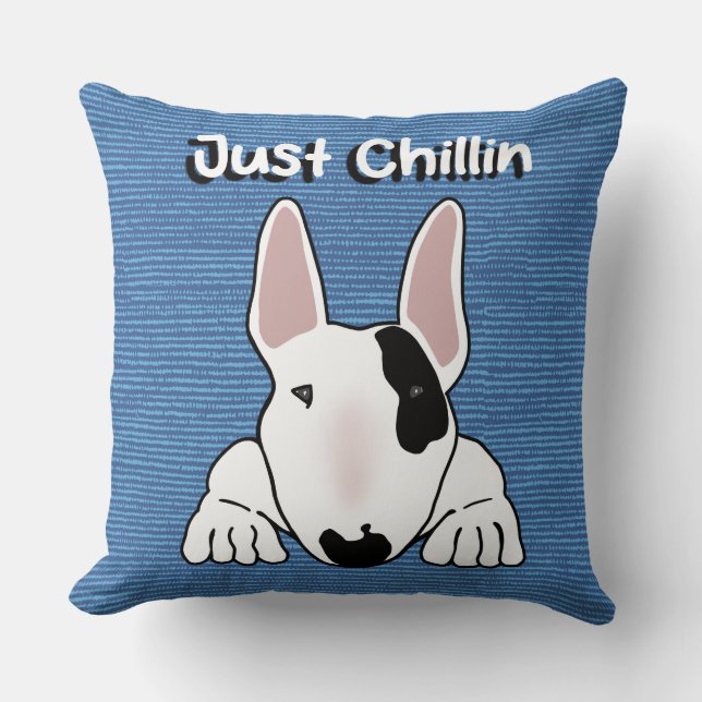 Nur Chillin mit Ihrem Lieblingshund Kissen (Vorderseite)