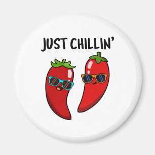 Nur Chillin Niedlich Red Hot Chili Paprikaschoten  Magnet