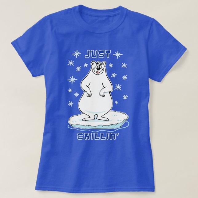 Nur Chillin' Polar Bär T-Shirt (Design vorne)