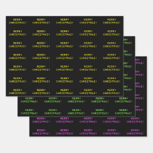 "NUR CHRISTMAS!" Nerdy Geeky Computer Text Geschenkpapier Set