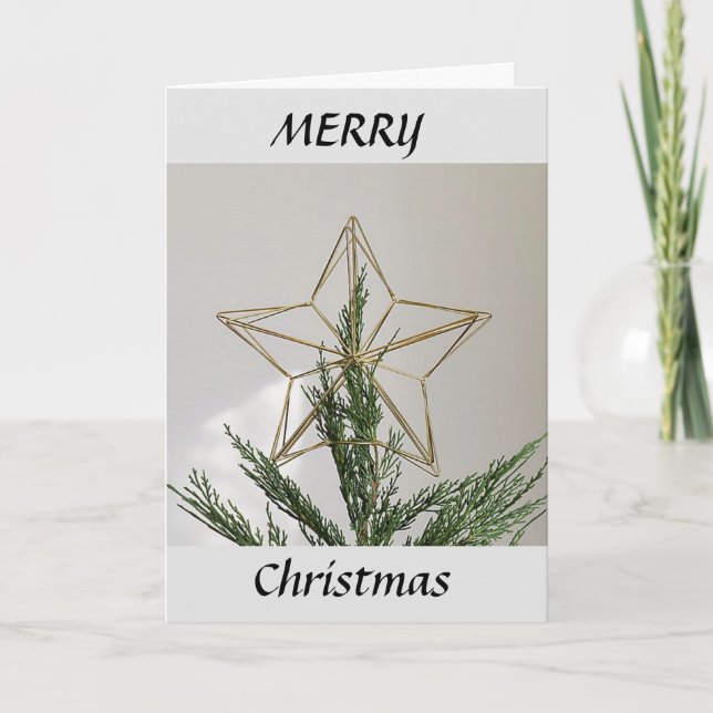 NUR "CHRISTMAS" ZU EINEM "SCHINNENSTAR" KARTE (Vorderseite)
