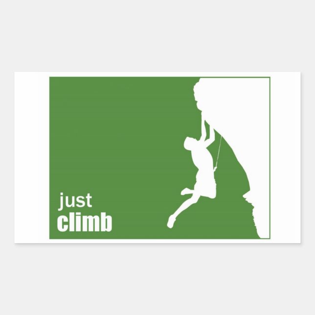Nur Climb-Sticker Rechteckiger Aufkleber (Vorderseite)