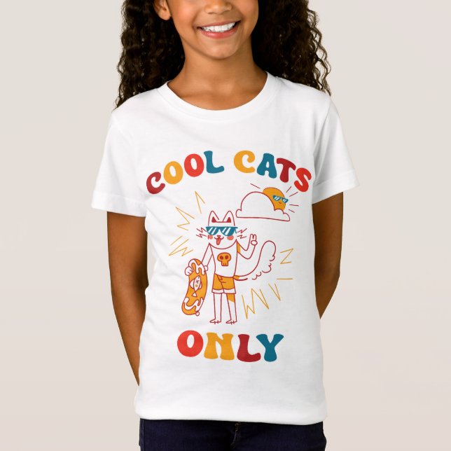 Nur coole Katzen T-Shirt (Vorderseite)