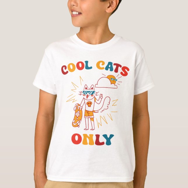 Nur coole Katzen T-Shirt (Vorderseite)