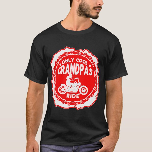 Nur Coole Opa's Ride Motorräder © FB @ T-Shirt (Vorderseite)