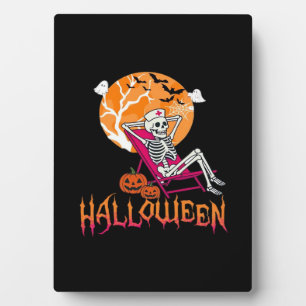 Nur darauf warten, dass Halloween-Sommerkrankensch Fotoplatte