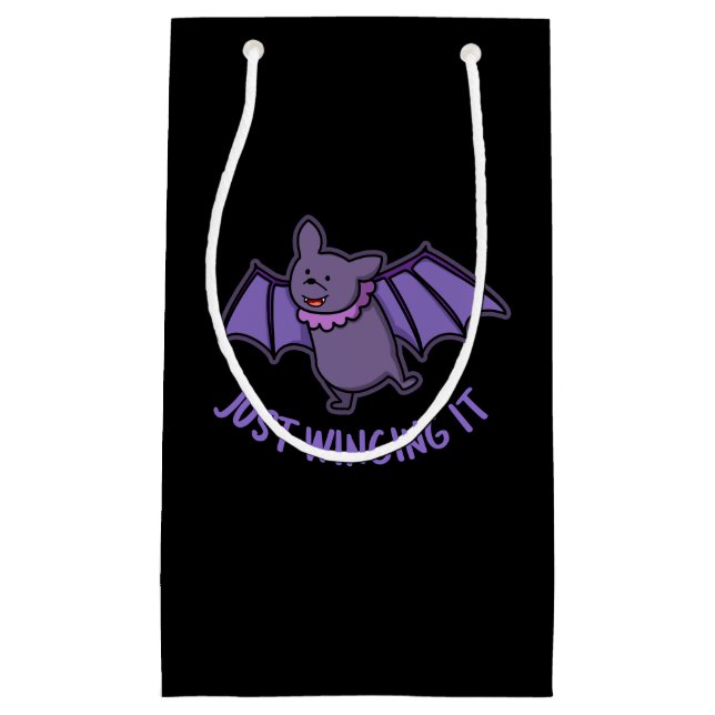 Nur das Gezwitscher Bat Pun Dark BG Kleine Geschenktüte (Vorderseite)