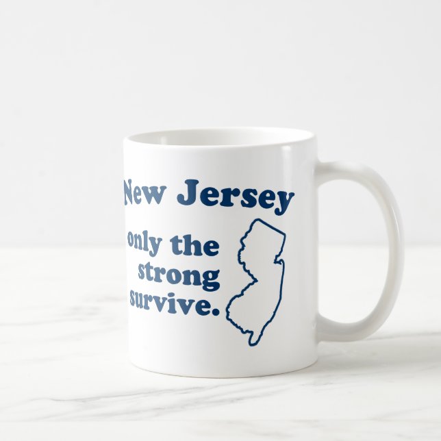 Nur das starke Überleben in New Jersey Kaffeetasse (Rechts)