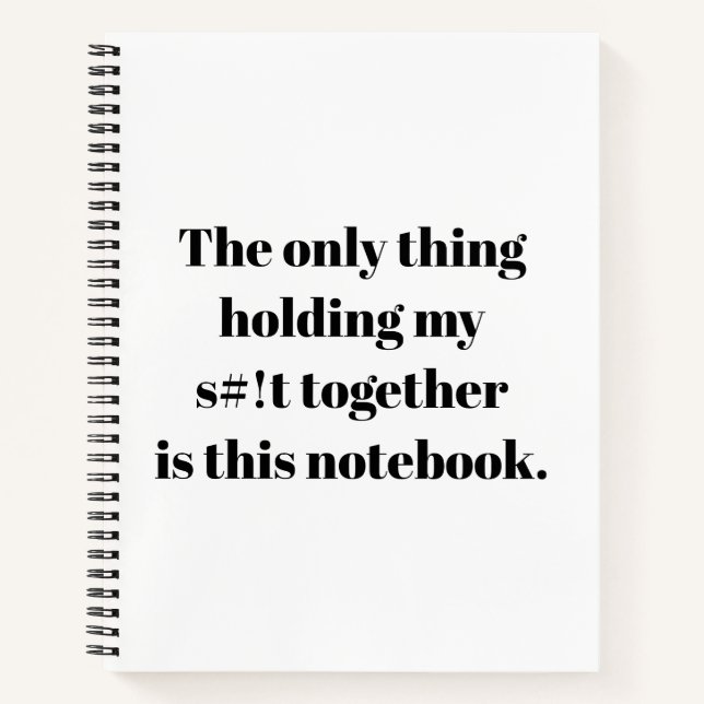 Nur das, was mein s# hält! notizbuch (Vorderseite)