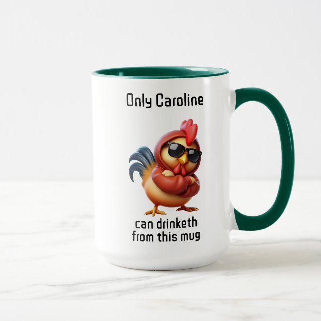 Nur der anpassbare Name kann aus dieser Tasse trin (Rechts)