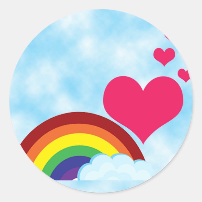 Nur der Regenbogen Runder Aufkleber (Vorderseite)
