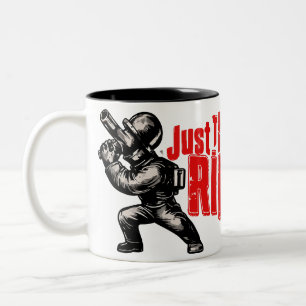 Nur der Rip Welding Spaß - Fett Welder Graphic Zweifarbige Tasse