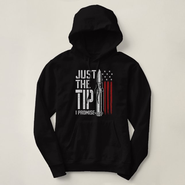 Nur der Tipp I Versprechen Bullet American Flag Gu Hoodie (Design vorne)