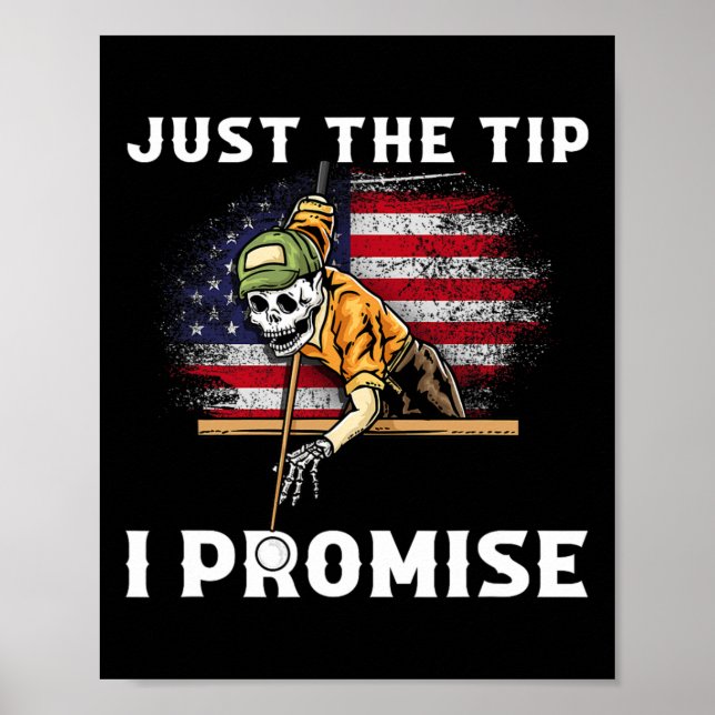 Nur der Tipp I Versprechen ich Funny Pool Billiard Poster (Vorne)
