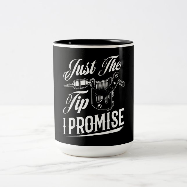 Nur der Tipp Tattoo-Künstler Funny Tattooist Gesch Zweifarbige Tasse (Mittel)