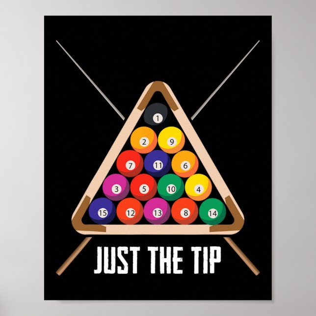 Nur der Tipp zum Spielen Pool Hall Funny Billiards Poster (Vorne)