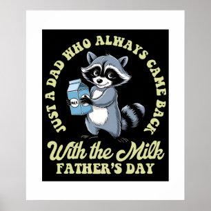 Nur der Vater, der mit dem milden Funny Raccoon zu Poster