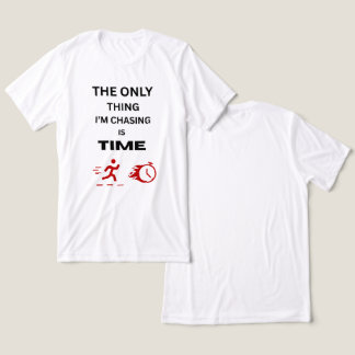 NUR DER ZEIT HINTERHER. Weiße Motivations Herren Tri-Blend Shirt