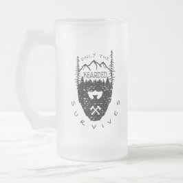 Nur die bärtigen Überlebnisse Mattglas Bierglas
