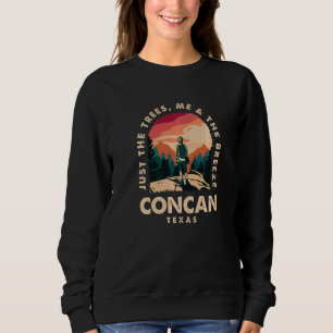 Nur die Bäume Ich und die Brise Concan wandern Tex Sweatshirt