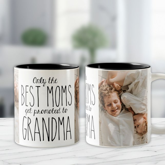 Nur die besten Mamas werden für Oma beworben Zweifarbige Tasse (Von Creator hochgeladen)