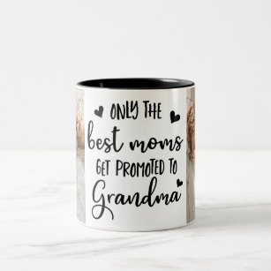 Nur die besten Mamas werden für Oma beworben Zweifarbige Tasse