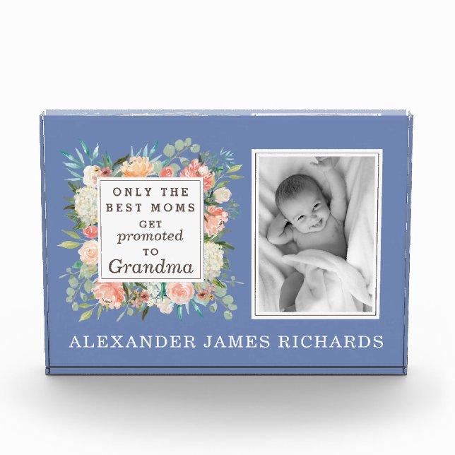 Nur die besten Mamas werden zum Oma-Foto beworben Fotoblock (Vorderseite)