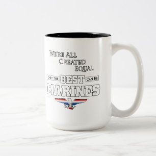 Nur die besten Marines Zweifarbige Tasse
