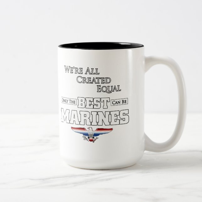 Nur die besten Marines Zweifarbige Tasse (Rechts)
