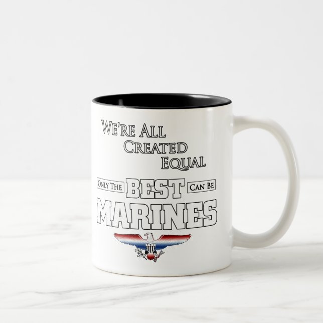 Nur die besten Marines Zweifarbige Tasse (Rechts)