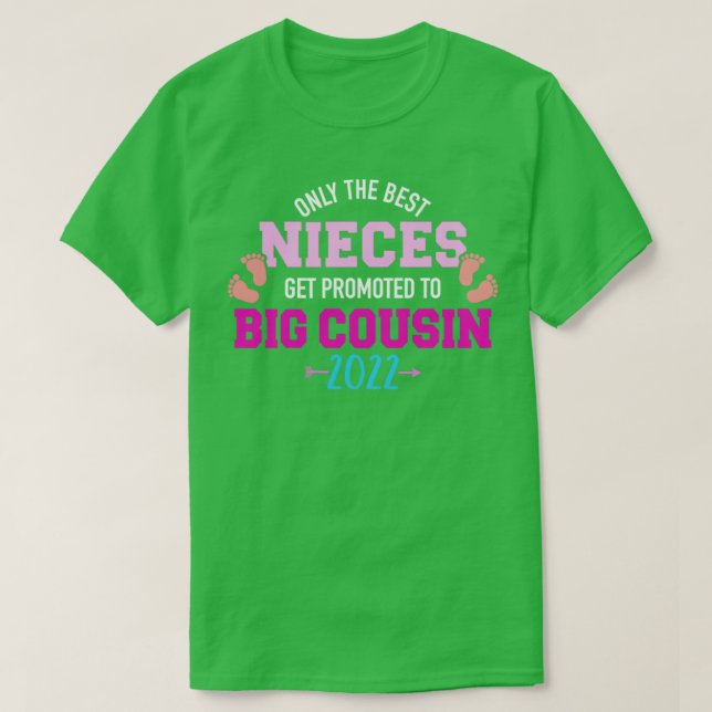 Nur die besten Nichten werden zum großen Cousin 20 T-Shirt (Design vorne)